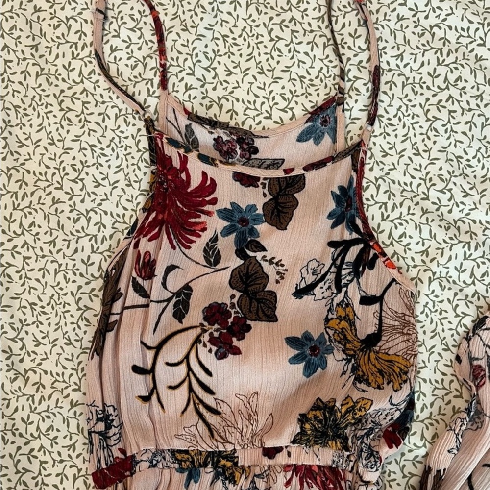 Floral Print Camisole with Spaghetti Straps